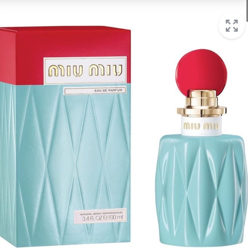 Miu Miu Perfume with Red Cap and Blue Bottle